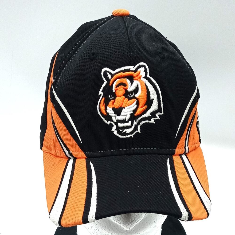 Cincinnati Bengals Hat Reebok NFL Sideline Cap One Size Fits All Orange Black